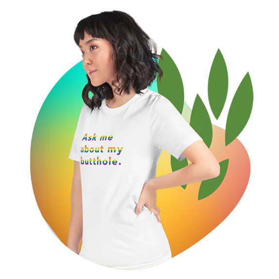 TUSHY Rainbow Butthole T-shirt - Image 3